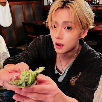 his blonde hair don't have him from being a cutie little dove, saint.
