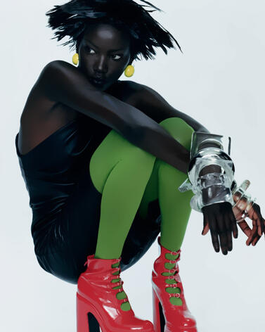 Anok Yai by AMBRiE for British Vogue